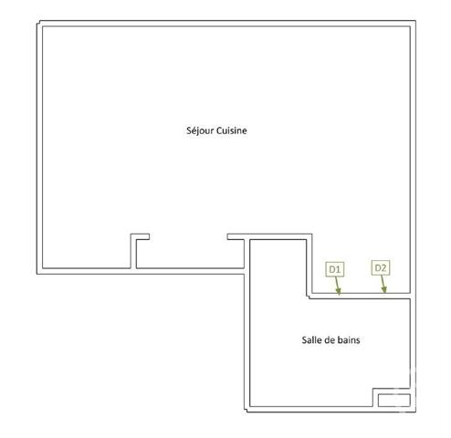 Appartement Studio à vendre  1 pièce - 20,66 m2 BORDEAUX - 33