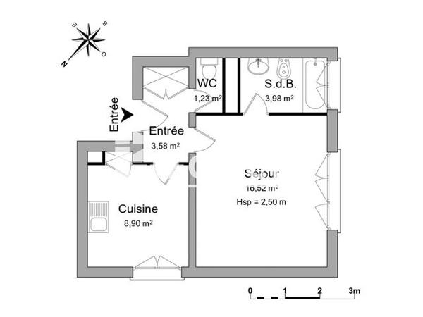 Location Studio 34.21 m² - 13 RUE DES MARAICHERS Ambilly 74100