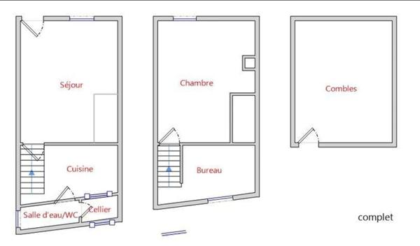 Maison à vendre 3 pièces proche de 20 rue des pyrénées (65)
