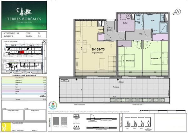 NEUF et achevé ! DESTOCKAGE Appartement T4 de 104m² avec 2 terrasses + DOUBLE GARAGE/BOX