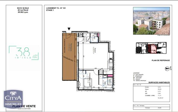 Appartement à vendre 2 pièces 52.33m² Valence (26000)