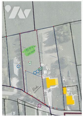 Grande parcelle de terrain à bâtir en deuxième rang, 1818m2, largeur 25m