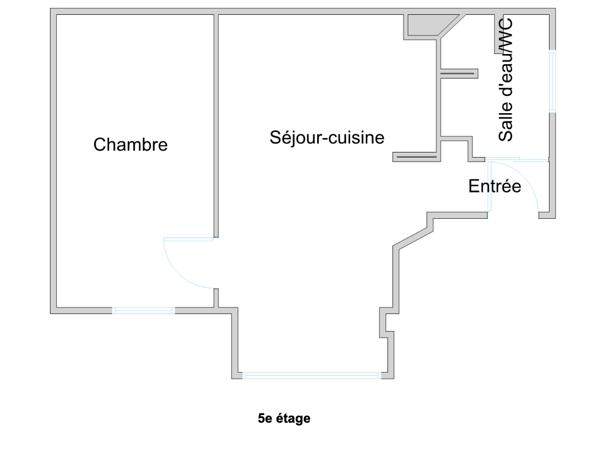 Paris 18 ème : 2 pièces de 35 m² avec cave dernier étage , calme et charme !