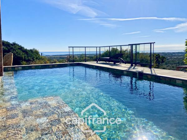 Maison à vendre 4 pièces VENTISERI (20) de 96 m2 avec vue mer et piscine chauffée