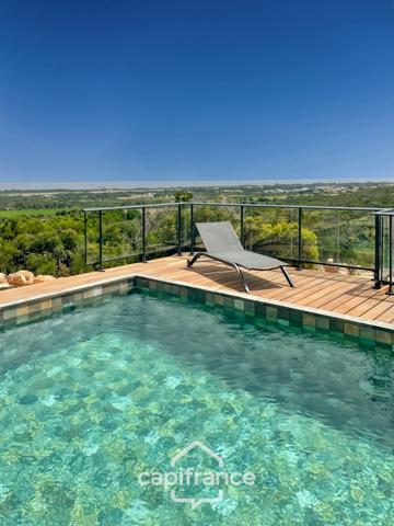 Maison à vendre 4 pièces VENTISERI (20) de 96 m2 avec vue mer et piscine chauffée