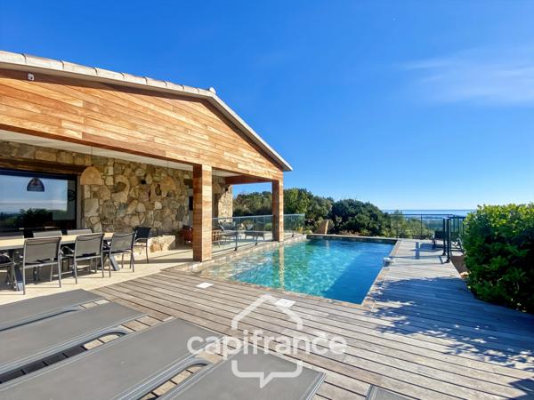 Maison à vendre 4 pièces VENTISERI (20) de 96 m2 avec vue mer et piscine chauffée