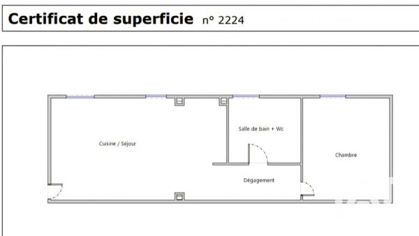 Appartement à vendre 2 pièces 42,65 m² Montreuil