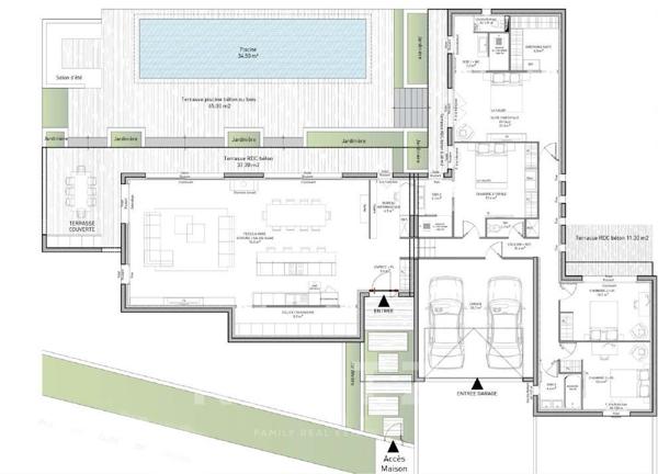 Villa d'architecte de plain pied