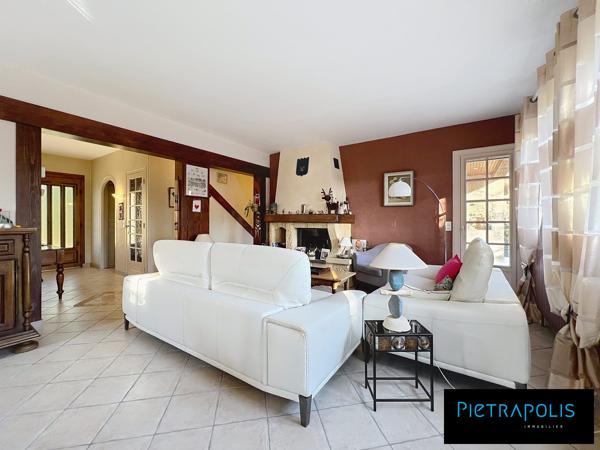 MAISON FAMILIALE DE CARACTERE - GRANDE PISCINE - SOUS SOL COMPLET - TERRAIN DE 1845m2 ARBORE ET CLOTURE