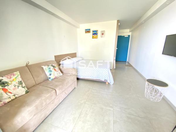 Beau studio Tartane, vue mer