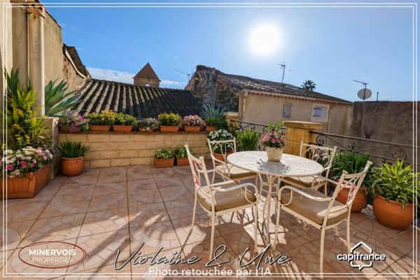 Villeneuve-lès-Béziers – Maison de charme rénovée avec terrasse, à 10 min des plages