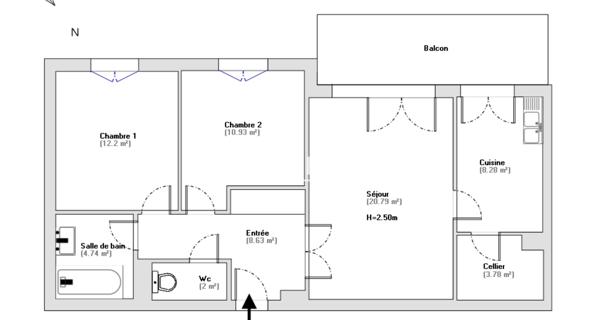 Location Appartement 3 pièces 67.15 m² - Riedisheim 68400