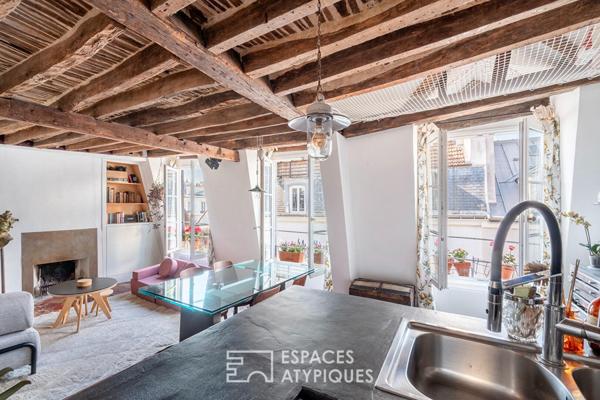 Duplex de charme sous les toits à Bastille