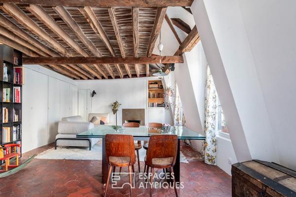 Duplex de charme sous les toits à Bastille
