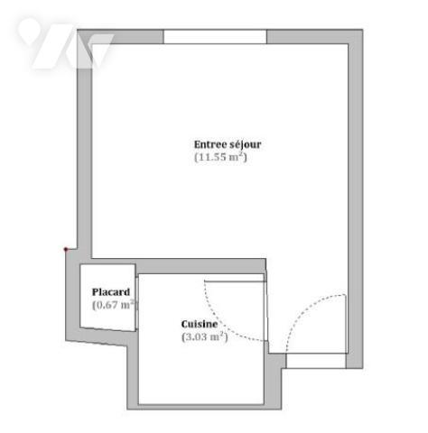 Chambre de 15,25 m²