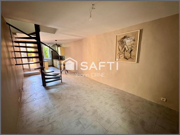 Maison de ville (90m2) avec extérieur (50m2,  garage à Marseille 13e