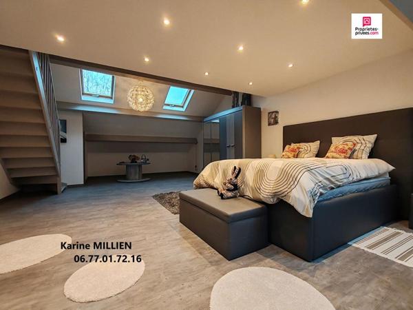 SAUSSAY 28260 Maison individuelle - 1 étage - 4 chambres - Double garage dont 1 partie aménagée en studio indépendant - Piscine hors sol - Terrain - 350 000  HAI