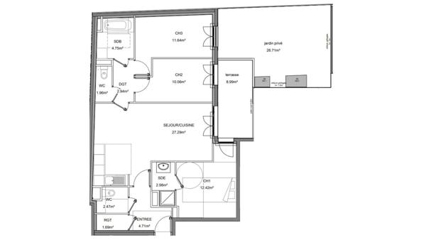 Appartement à vendre 4 pièces 83 m² Levallois-Perret