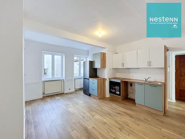 Appartement T2 - centre-ville - rénové - cuisine équipée (réfrigérateur-congélateur, lave vaisselle, four, plaque de cuisson)