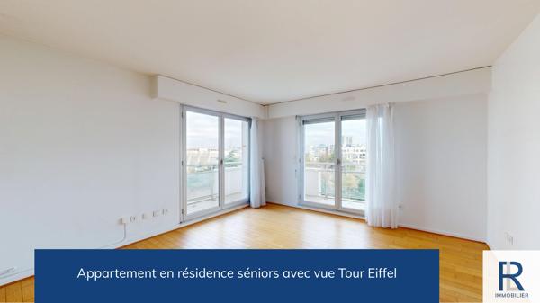 Appartement en résidence séniors de 67 m2 avec balcons panoramiques à Boulogne Billancourt