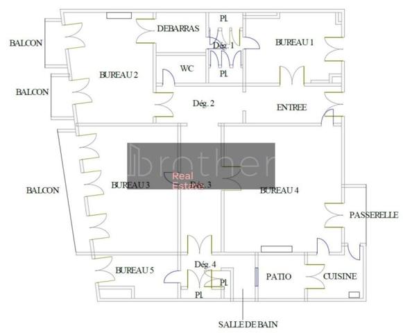 Bureau de 181 m² à louer à Bordeaux Centre