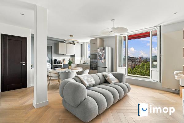 superbe 2 pièces de 46m² au 8ème étage avec ascenseur et balcon