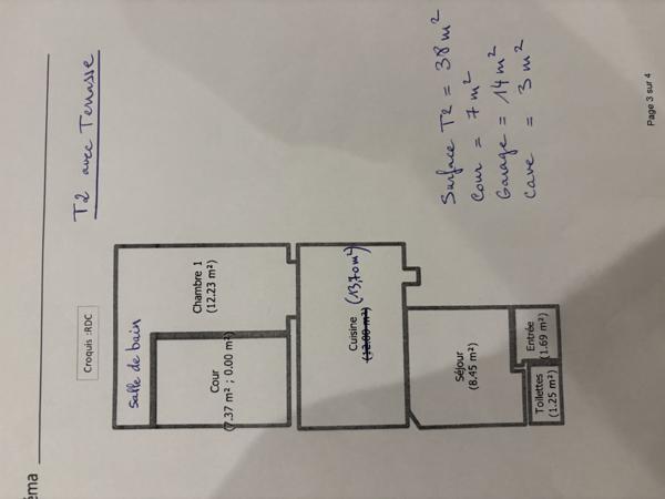 Appartement 2 pièces - 38 m² Exclusivité efficity