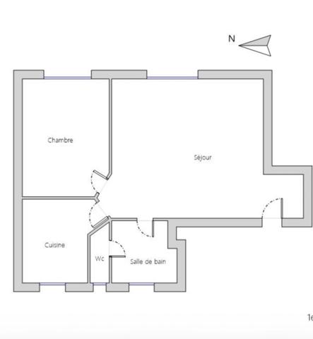 Appartement à vendre 2 pièces (45 m²) PARIS 18EME ARRONDISSEMENT (75)