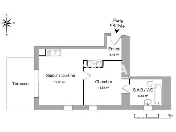 Location Appartement 2 pièces 40.48 m² - 2 ALLEE DU CHATEAU Colomiers 31770