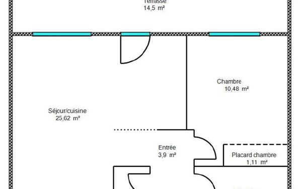 Appartement à vendre    2 pièces • 46,23 m2 Villeneuve-Loubet