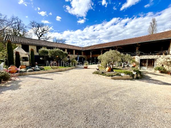 Grange en pierre rénovée de façon contemporaine et son gite indépendant.