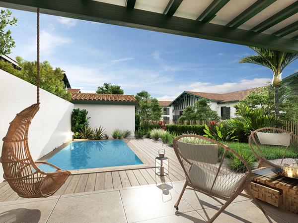 Villa neuve T5 avec piscine, jardin privatif et garage  Bidart (64210)
