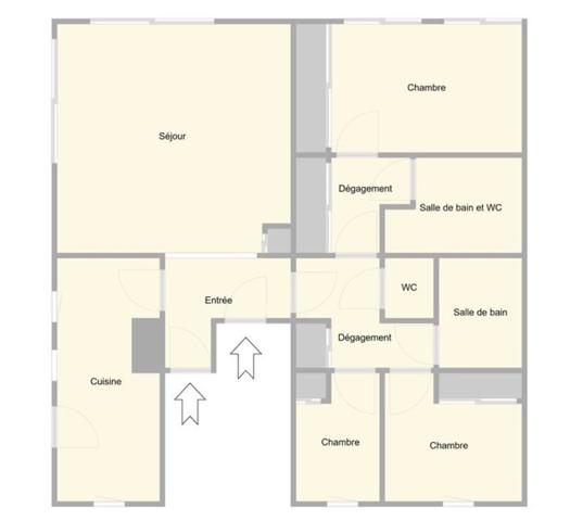 Appartement avec parking, cave et garage