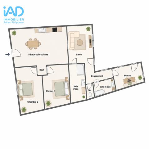 Maison à vendre 4 pièces 78 m² Basse-Goulaine