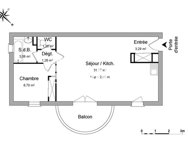 Location Appartement 2 pièces 49.3 m² - AU PEINTRE Lafox 47240