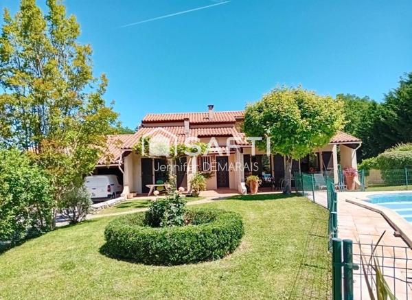 MAISON D'ARCHITECTE GRATENTOUR 150M2 JARDIN ARBORE AVEC PISCINE