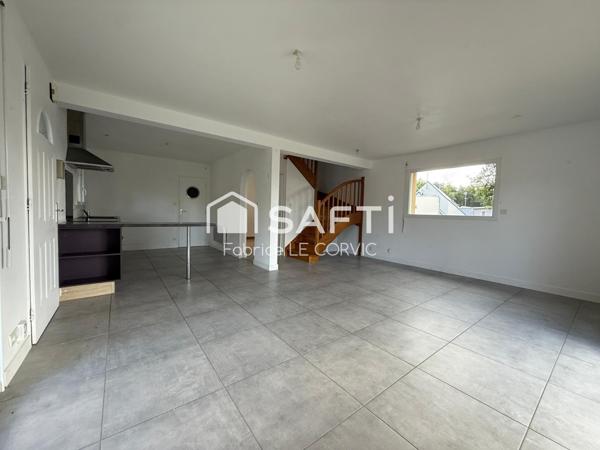 Maison traditionnelle de 79 m2 sur terrain de 557 m2 à INZINZAC LOCHRIST