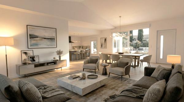 Villa T4 de 126m², parfait etat , calme lumineuse piscinable sur 578 m² de terrain.
