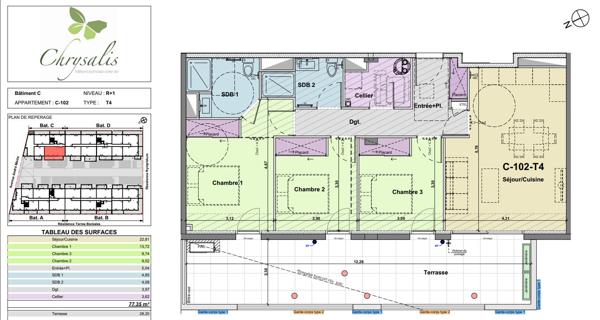 T4 NEUF Normes RE2020 Appartement Neuf NARBONNE - Livraison Octobre 2027