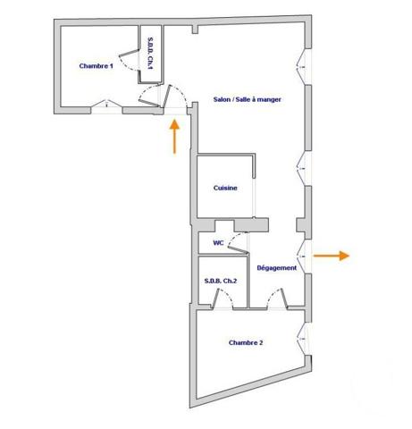 Appartement F3 à vendre  3 pièces - 63,36 m2 PARIS - 75006