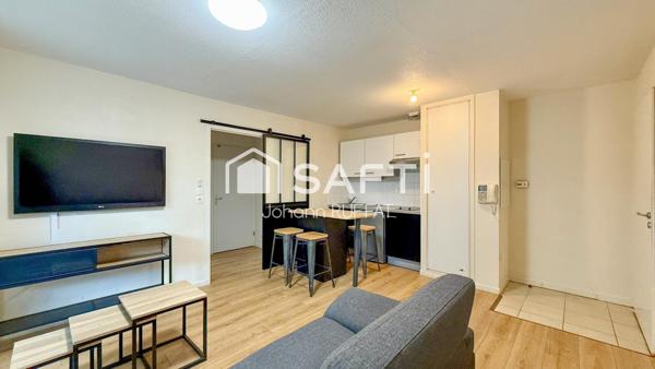 Appartement T2 (calme, jardinet, parking et tram)