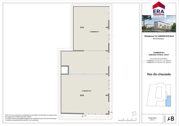 A VENDRE  Local commercial Monteux 247 m2