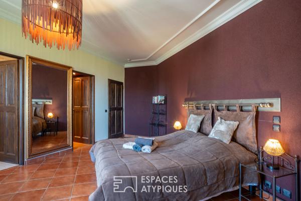 Villa de charme d’inspiration provençale avec son incomparable panorama sur les monts d’Ardèche