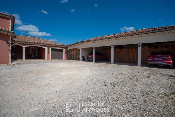 Villa de charme d’inspiration provençale avec son incomparable panorama sur les monts d’Ardèche