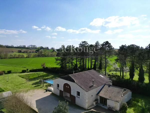 10 minutes d’Eymet – Maison avec volumes exceptionnels et piscine