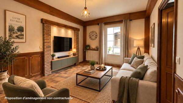 MAISON DE VILLE 176 m²  4 CHAMBRES  COUR & GARAGE