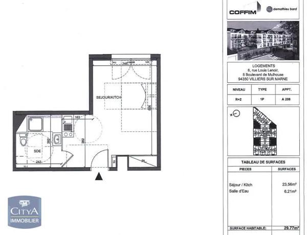Appartement à louer 1 pièce 29.8m²