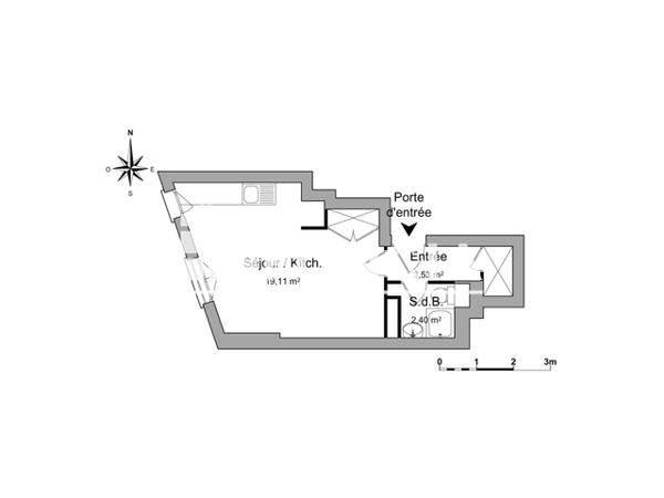 Location Studio 25.04 m² - 15 RUE GASTON DREYT Tarbes 65000