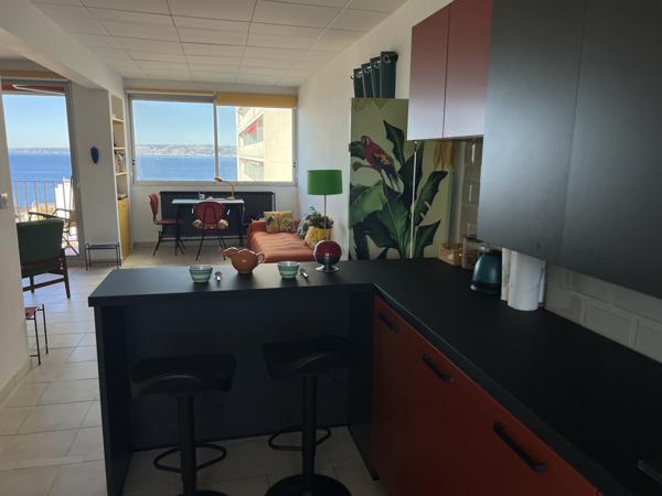 Marseille (13007) VENTE APPARTEMENT TYPE 2/3 60,07 M2 CARREZ BALCON VUE MER VALLON DES AUFFES BD CIEUSSA 13007 MARSEIL