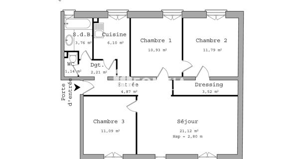 Location Appartement 4 pièces 76.53 m² - Chartres 28000